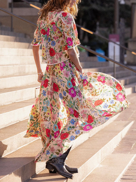 Valley of the Dolls Maxi Skirt in Opal