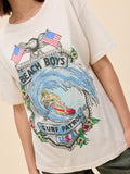 Beach Boys Surf Patrol Boyfriend Tee in Dirty White