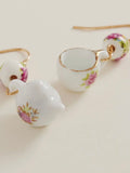 Teapot Earrings in Pink