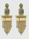 Turquoise Fringe Dangle Earrings