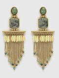 Turquoise Fringe Dangle Earrings