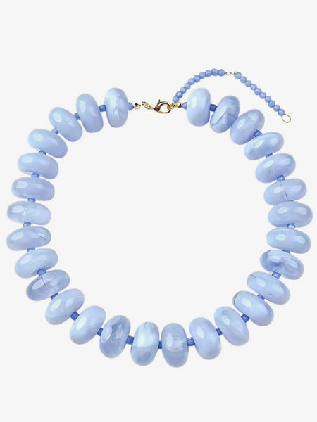 Bailey Statement Necklace in Light Blue