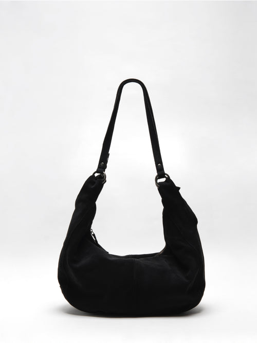 FP Roma Suede Tote in Black