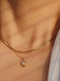 Cornelia Gemstone Necklace in CZ