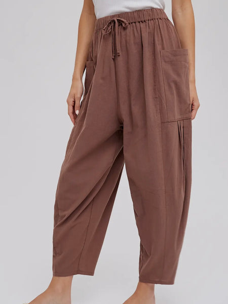 Have A Seat Harem Pants in Mocha