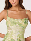 Gaia Dress in Light Green Floral