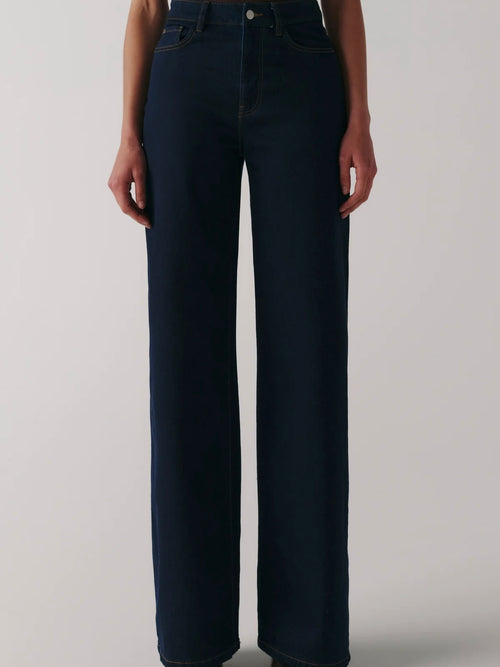 NCE Knit Wide Leg Jean in Long Gone