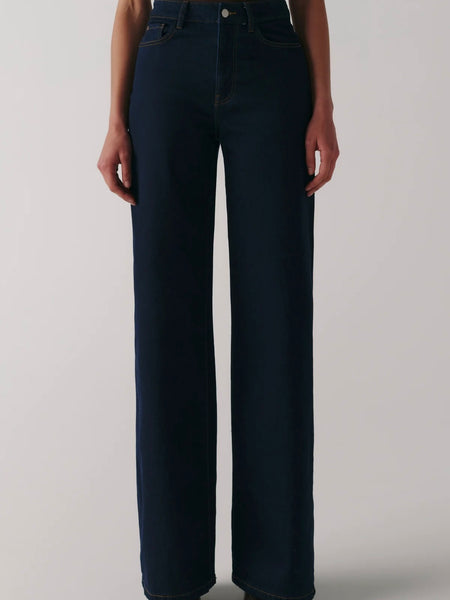 NCE Knit Wide Leg Jean in Long Gone