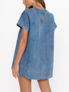 Claremont Dress in Stream Indigo