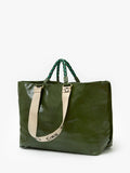 Grande Bateau Tote in Army Crinkle Patent