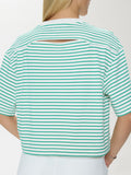 Mae Tee in Vert Stripe