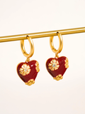 Bea Floral Heart Earrings