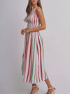 Under The Big Top Maxi Dress in Multi Stripe