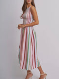 Under The Big Top Maxi Dress in Multi Stripe