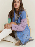 Paisley Party Cardigan in Lavender Combo