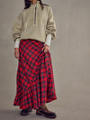 Emberwood Plaid Maxi in Red