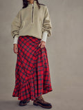 Emberwood Plaid Maxi in Red