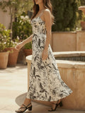 Birds Of A Feather Midi Dress in Cream