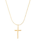 Organic Gold Cross Necklace