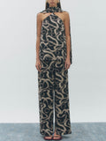 Hendrix Tunic Top in Black Beige