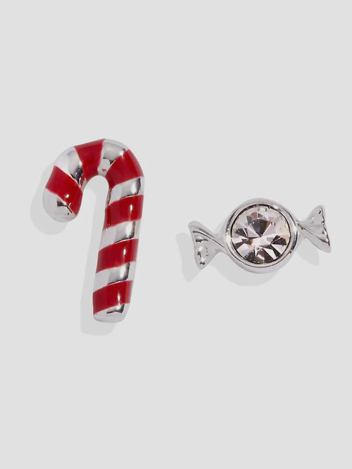 Candy Cane Mismatched Studs