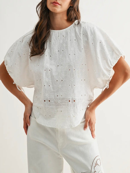 Storybook Embroidered Tank in Natural