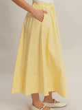 Stay Striped Maxi Skirt in Yellow