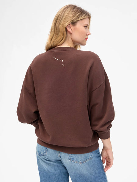 Oversized Sweatshirt in Chocolate Block Ciao
