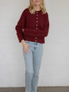 Piper Cardigan in Wine