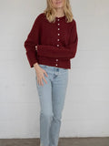 Piper Cardigan in Wine
