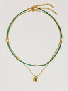 Harlynn Green Beaded Layer Necklace