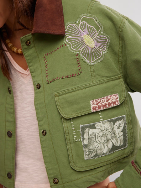 Martha Workwear Appliques in Callisto Green