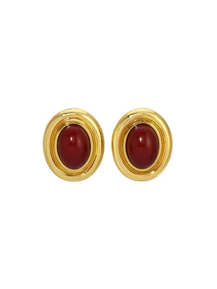 Prize Studs in Burgundy
