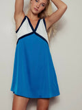 Down The Block Mini Dress in Blue