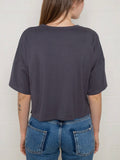 Bailey Cropped Tee in Charcoal