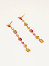 Isalaine Multi Color CZ Drop Earrings