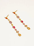 Isalaine Multi Color CZ Drop Earrings