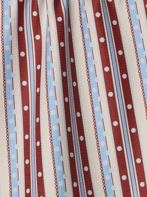 Blue Skies Stripes Tea Towel