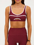 Moxie Top in Crimson Dot