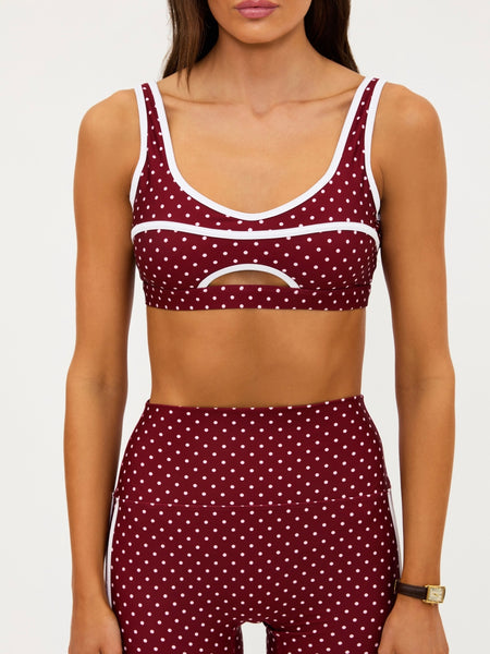 Moxie Top in Crimson Dot