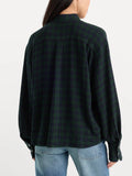 The Crinkle Easy Shirt in Forest Plaid