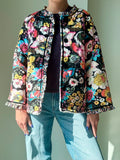 Floral Frenzy Quilted Jacket in Rainbow