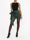 Iva Bow Skirt in Mistletoe Plaid
