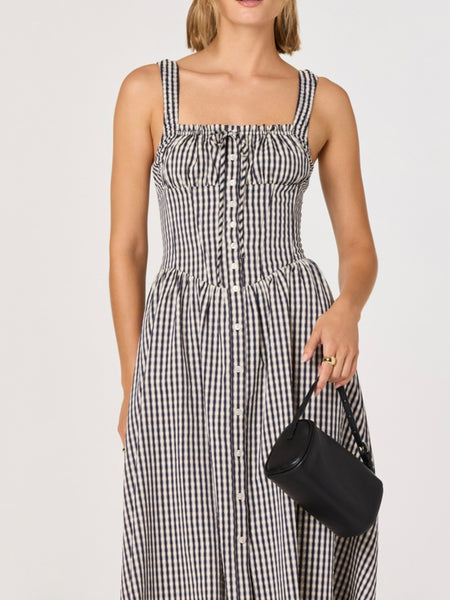 Temperance Dress in Black Gingham