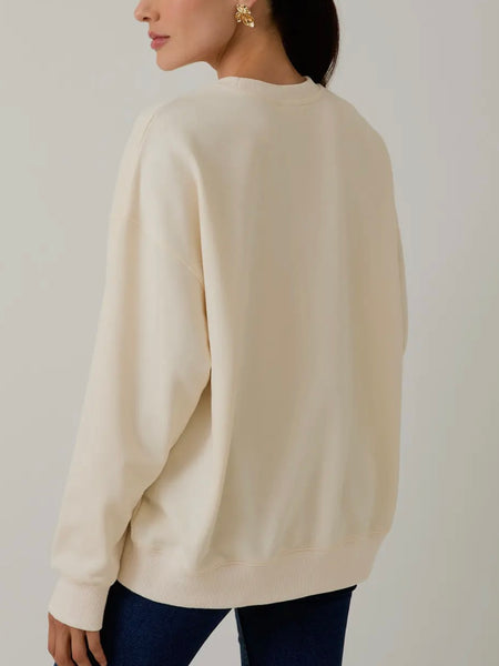 New York Or No Where Sweatshirt in Cream