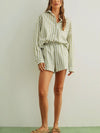 Stand On Stripes Short in Sage