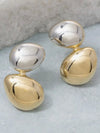 Two Tone Pebble Drop Studs