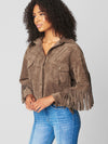 Hot Cocoa Fringe Jacket in Brown