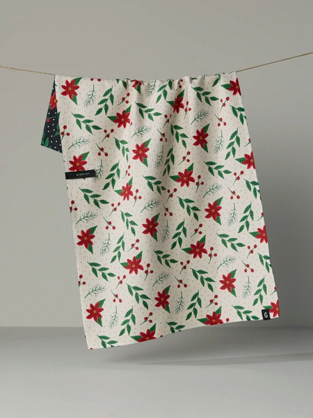 Winter Bloom Luxe Kitchen Towel