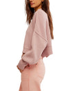 Easy Street Crop Pullover in Lost Petal